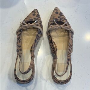 Dolce Vita Brown Leopard Print Slingback Flats, size 7 Women’s, NWT